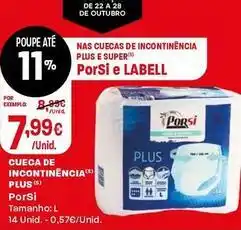 Intermarché Porsi - cueca de incontinencia plus promoção