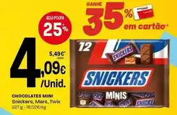 Intermarché Snickers - chocolates mini promoção
