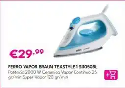 Radio Popular Braun - ferro vapor textyle 1 s11050bl promoção