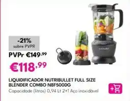 Radio Popular Nutribullet - liquidificador full size blender combo nbf500dg promoção