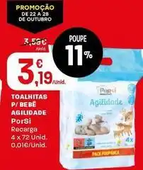 Intermarché Porsi - toalhitas p/bebé agilidade promoção