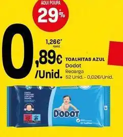 Intermarché Dodot - toalhitas azul promoção
