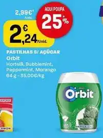 Intermarché Orbit - pastilhas s/açúcar promoção