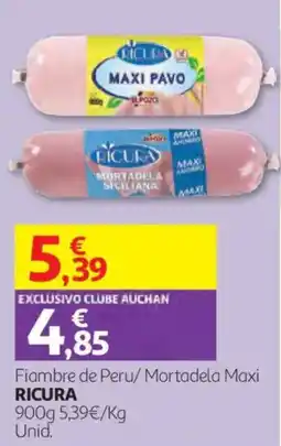 Auchan Fiambre de Peru Mortadela Maxi Ricura promoção