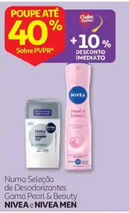 Auchan Numa Seleção de Desodorizantes Gama Pearl & Beauty NIVEA e NIVEA MEN promoção