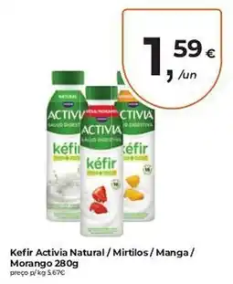 Aqui é fresco Kefir Activia Natural / Mirtilos / Manga / Morango promoção