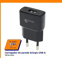 Action Carregador de parede Sologic USB-A promoção