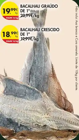 Pingo Doce Bacalhau graúdo de 1ª promoção
