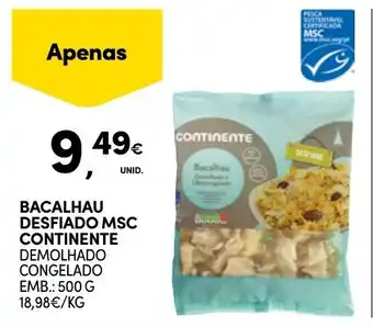 Continente Bacalhau desfiado msc continente promoção