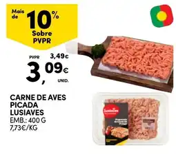 Continente Carne de aves picada lusiaves promoção