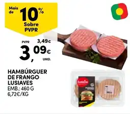 Continente Hambúrguer de frango lusiaves promoção