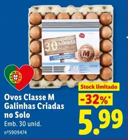 Lidl Ovos Classe M Galinhas Criadas no Solo promoção
