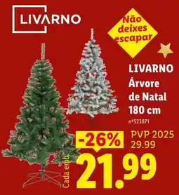 Lidl Árvore de Natal Livarno promoção