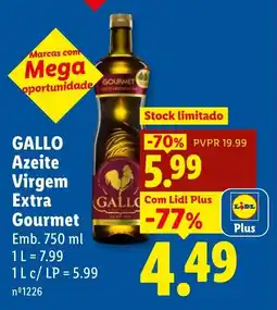 Lidl Gallo Azeite Virgem Extra Gourmet promoção
