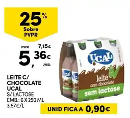 Continente Leite c/ chocolate ucal s/ lactose promoção