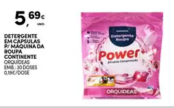 Continente Detergente roupa power+ orquídeas promoção