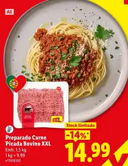 Lidl Preparado Carne Picada Bovino XXL promoção