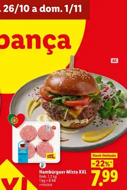 Lidl Hambúrguer Misto XXL promoção