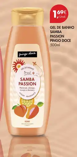 Pingo Doce Gel de banho samba passion pingo doce promoção