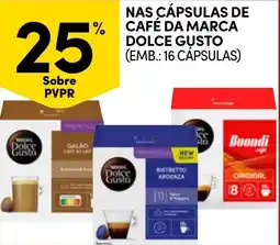 Continente Nas cápsulas de café da marca dolce gusto promoção
