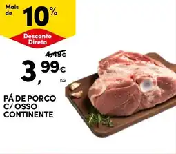 Continente Pá de porco c/osso continente promoção