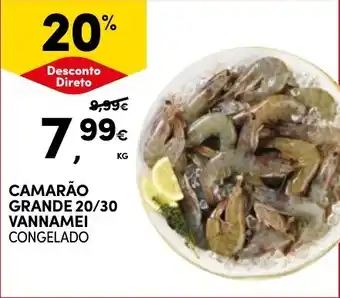 Continente Camarão grande 20/30 vannamei promoção