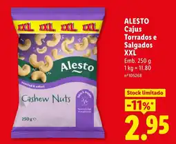 Lidl Alesto Cajus Torrados e Salgados XXL promoção