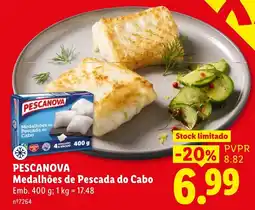 Lidl Pescanova medalhões de pescada do cabo promoção