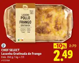 Lidl Chef select Lasanha Gratinada de Frango promoção