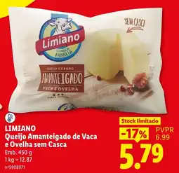 Lidl Limiano Queijo Amanteigado de Vaca e Ovelha sem Casca promoção