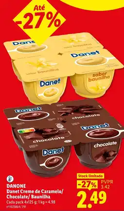 Lidl Danet Creme de Caramelo/Chocolate/Baunilha promoção