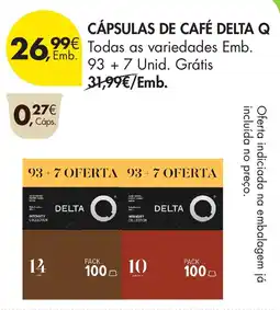 Pingo Doce Cápsulas de café delta q promoção