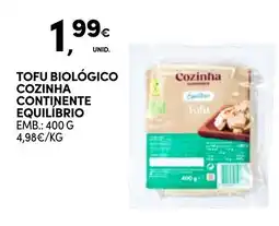 Continente Tofu biológico cozinha continente equilíbrio promoção