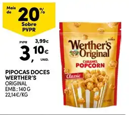 Continente Pipocas doces werther's original promoção
