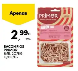 Continente Bacon Fios Primor promoção