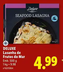 Lidl Deluxe Lasanha de Frutos do Mar promoção