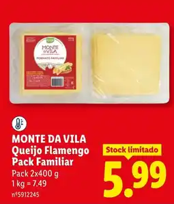 Lidl Monte Da Vila Queijo Flamengo Pack Familiar promoção
