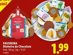 Lidl favorina dinheiro de chocolate promoção