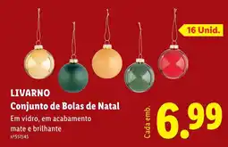 Lidl Livarno conjunto de bolas de natal promoção