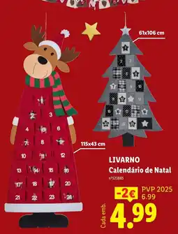 Lidl Livarno Calendário de Natal promoção