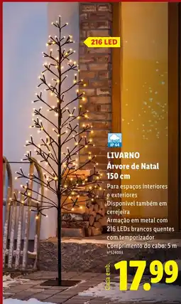 Lidl livarano árvore de natal 150 cm promoção