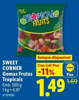 Lidl sweet corner gomas frutas tropicais promoção