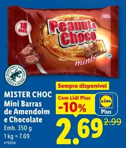 Lidl mister choc mini barras de amendoim e chocolate promoção