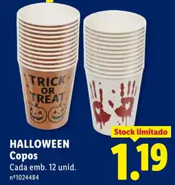Lidl Halloween copos promoção