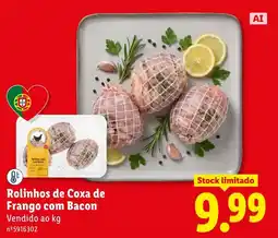 Lidl Rolinhos de Coxa de Frango com Bacon promoção