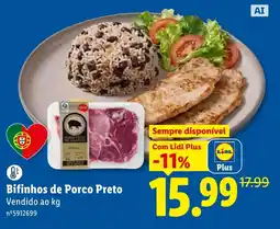 Lidl Bifinhos de Porco Preto promoção