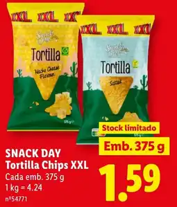 Lidl Snack Day Tortilla Chips XXL promoção