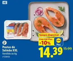 Lidl Postas de Salmão XXL promoção