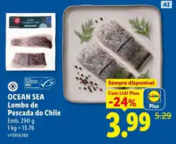 Lidl Ocean Sea lombo de pescada do chile promoção