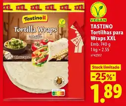 Lidl Tastino Tortilla Wraps promoção